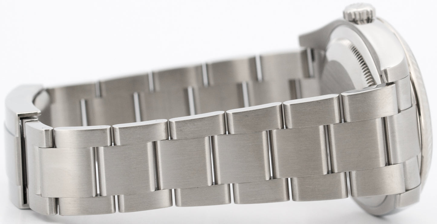 PAPERS Rolex Oyster Perpetual 36mm Black Orange HARLEY Steel Watch 116034 BOX