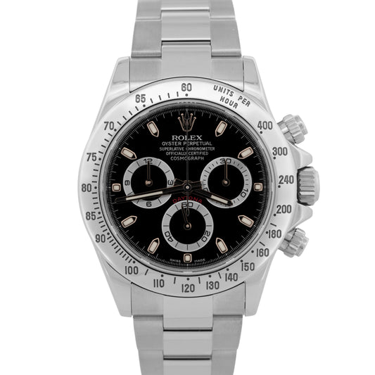 Rolex Daytona Cosmograph BLACK Stainless Steel RANDOM SERIAL 40mm 116520 Watch