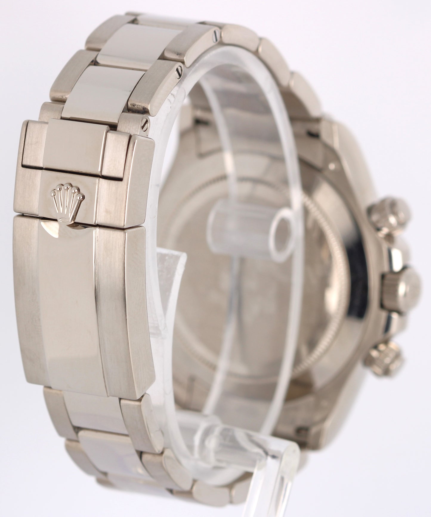 Rolex Daytona Cosmograph GHOST 18K White Gold Silver Black 116509 Watch