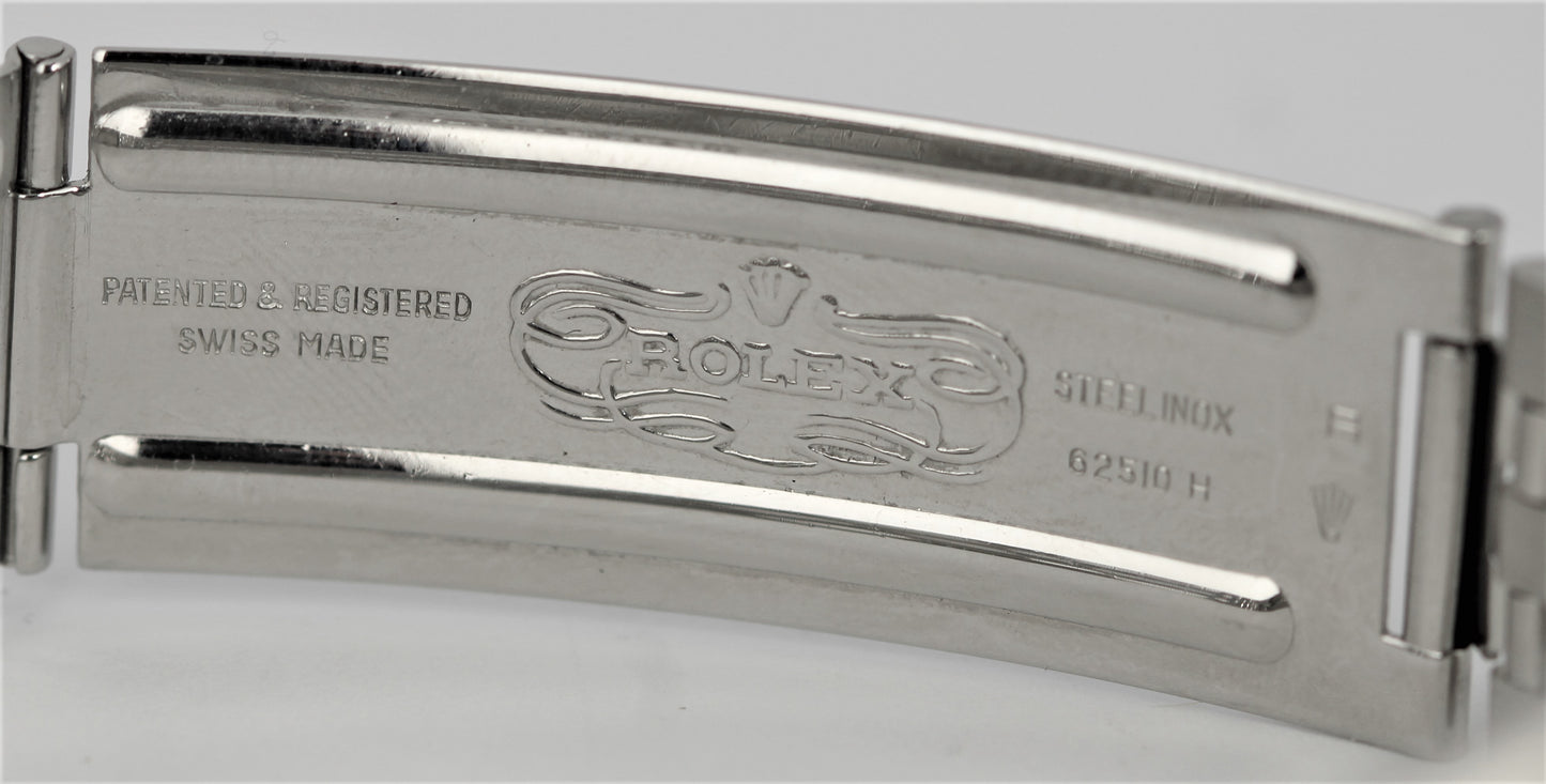 Vintage Rolex Datejust 36 Steel Engine Turned Jubilee Black 36mm 16030 Watch