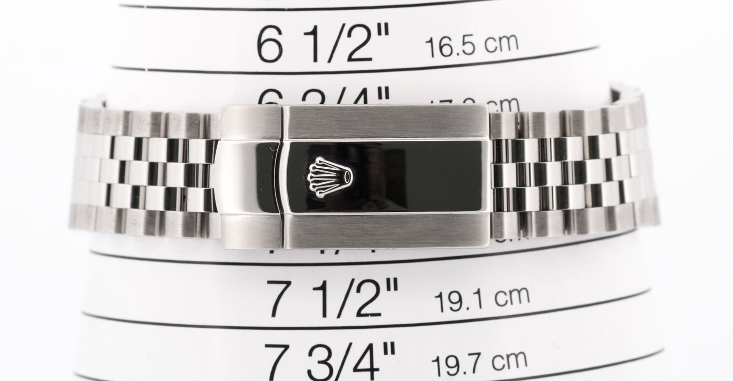MINT PAPERS Rolex DateJust 41 RHODIUM Stainless Steel JUBILEE 41mm 126300 BOX