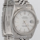 PAPERS Rolex DateJust WHITE 36mm Stainless Steel Engine-Turned JUBILEE 16220 BOX