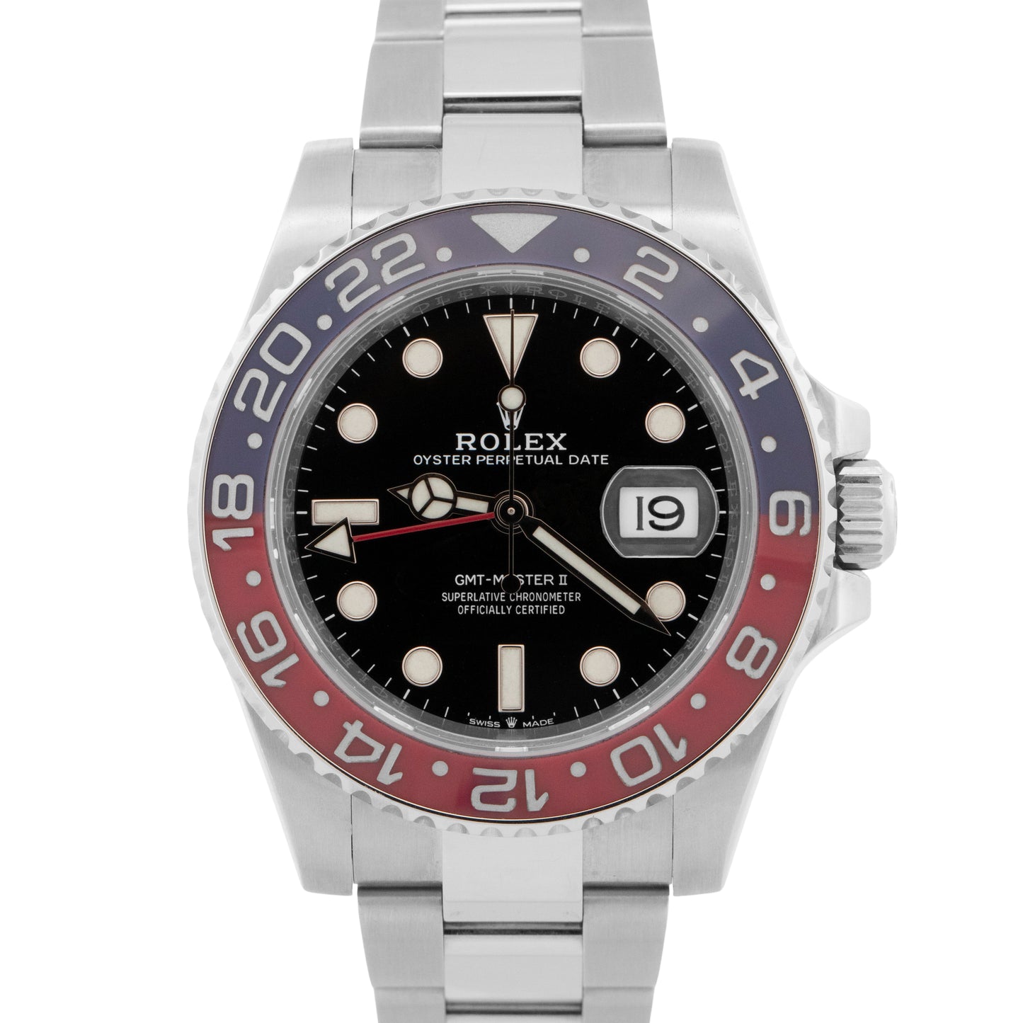 Rolex GMT-Master II PEPSI RED BLUE Black Steel 40mm 126710 BLRO Date Watch