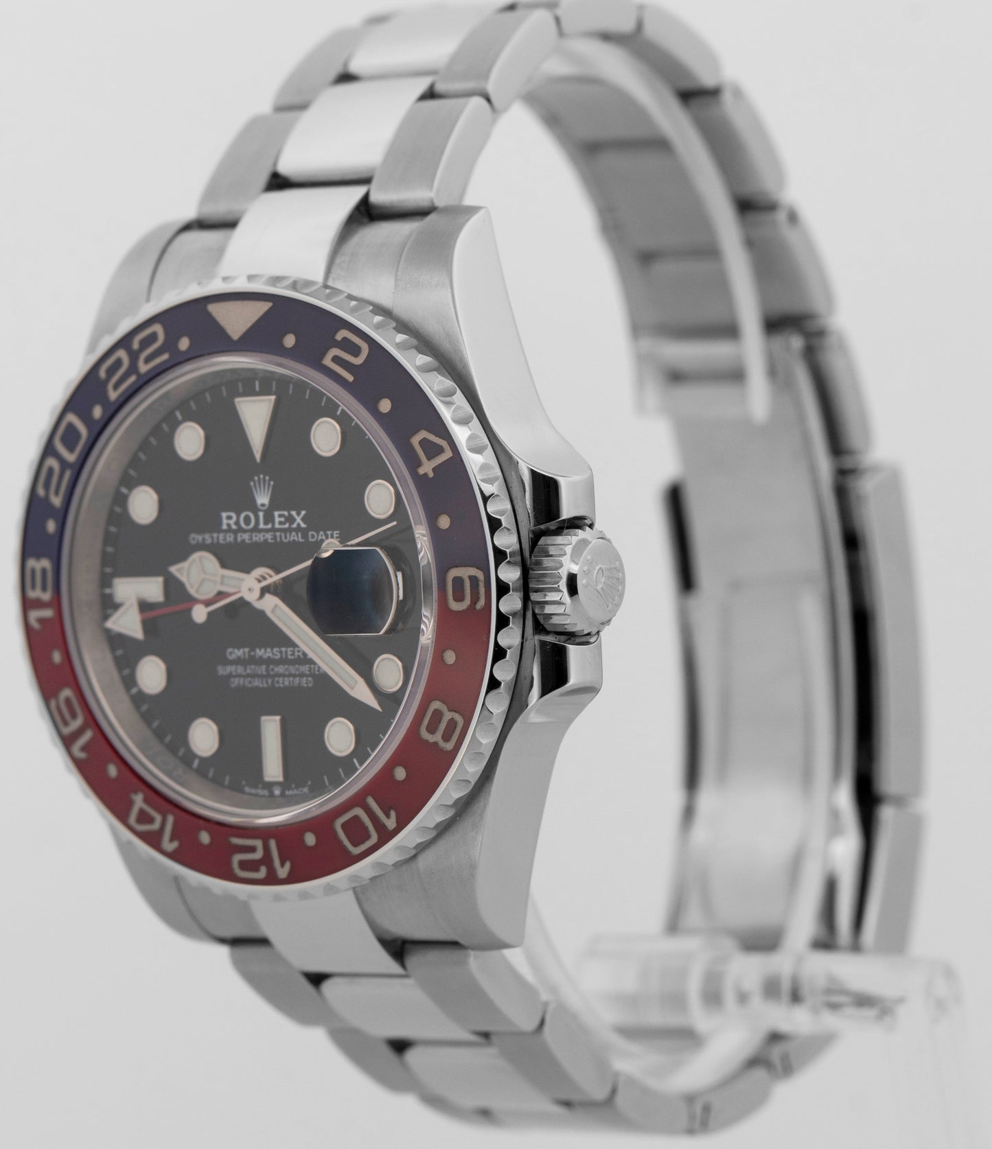 Rolex GMT-Master II PEPSI RED BLUE Black Steel 40mm 126710 BLRO Date Watch