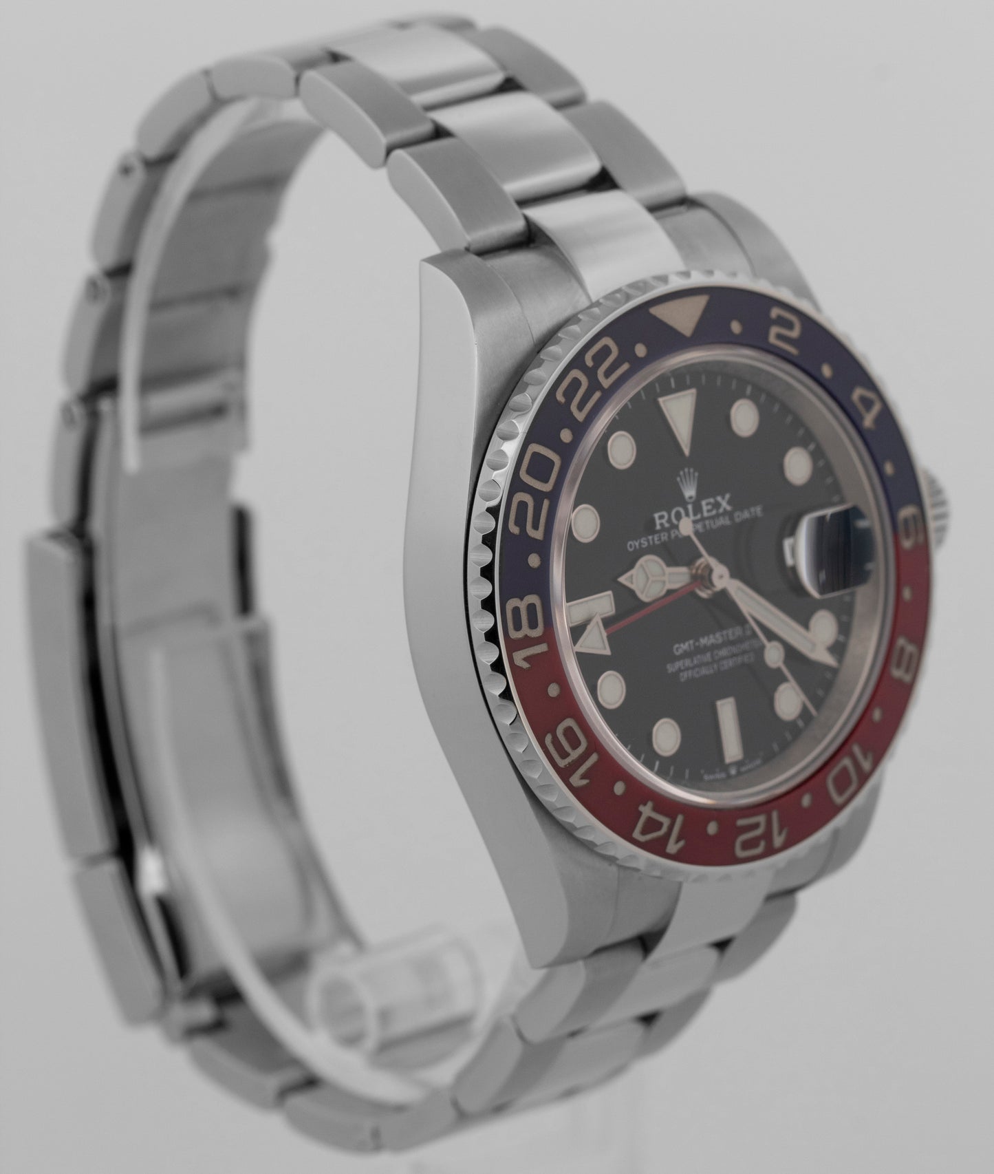 Rolex GMT-Master II PEPSI RED BLUE Black Steel 40mm 126710 BLRO Date Watch