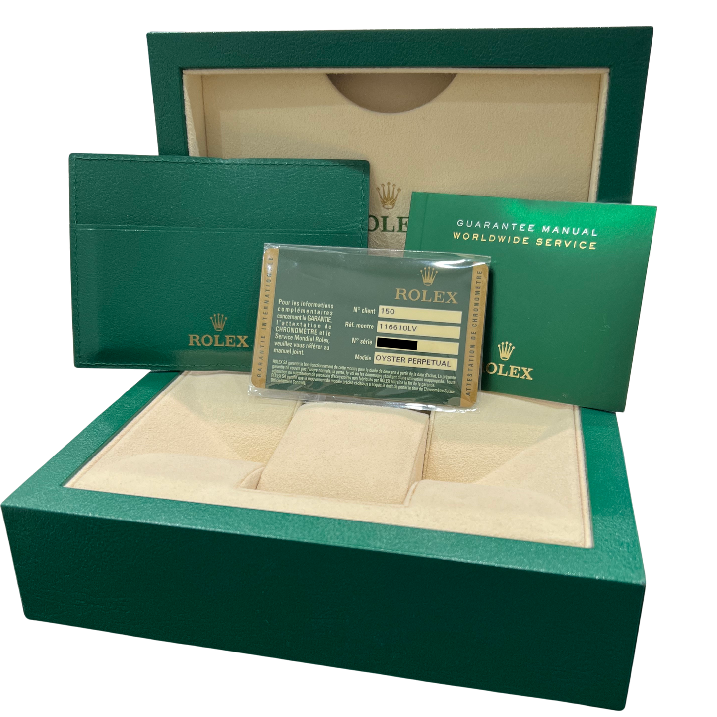 NEW STICKERED NOS PAPERS Rolex Submariner HULK Green 40mm 116610 LV Watch BOX