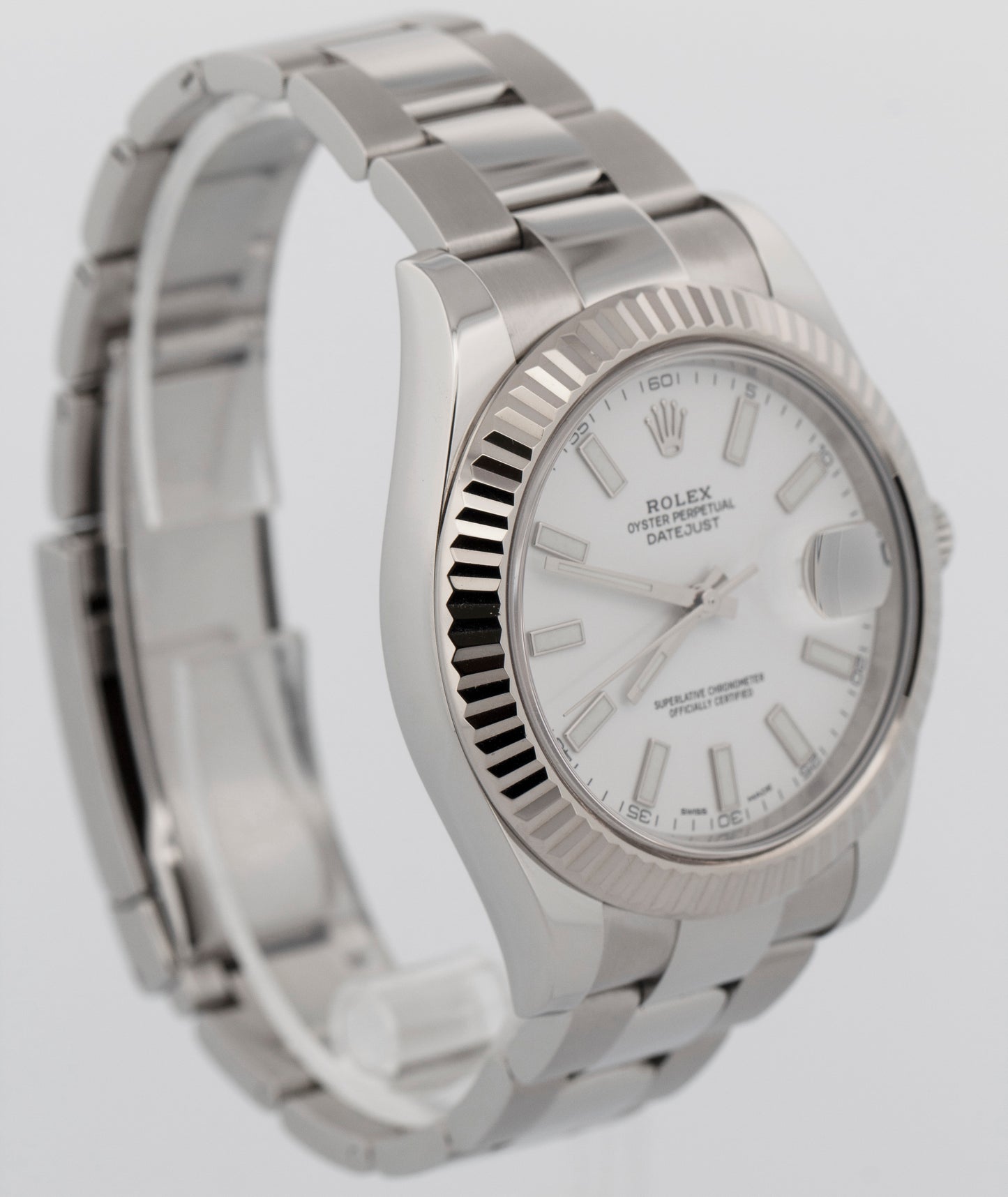 2016 PAPERS Rolex DateJust II WHITE Stainless Steel 41mm 116334 Watch BOX