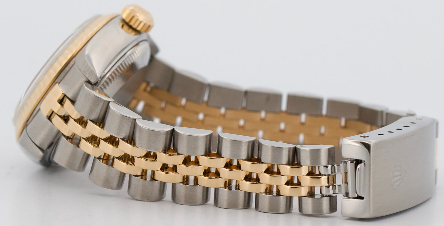 PAPERS Ladies Rolex DateJust SILVER 18K Gold RSC Steel 26mm JUBILEE 79173 BOX