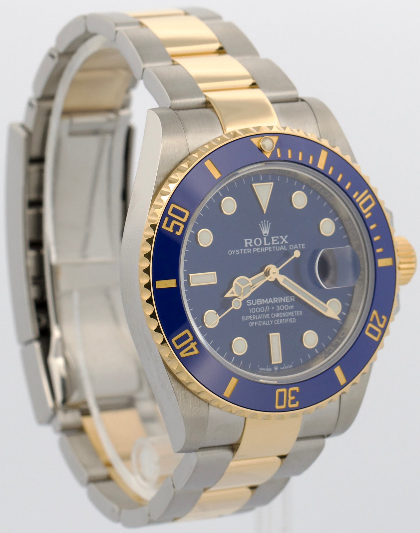 2023 PAPERS Rolex Submariner Date BLUE 41mm Ceramic 18K Gold Steel 126613 LB BOX