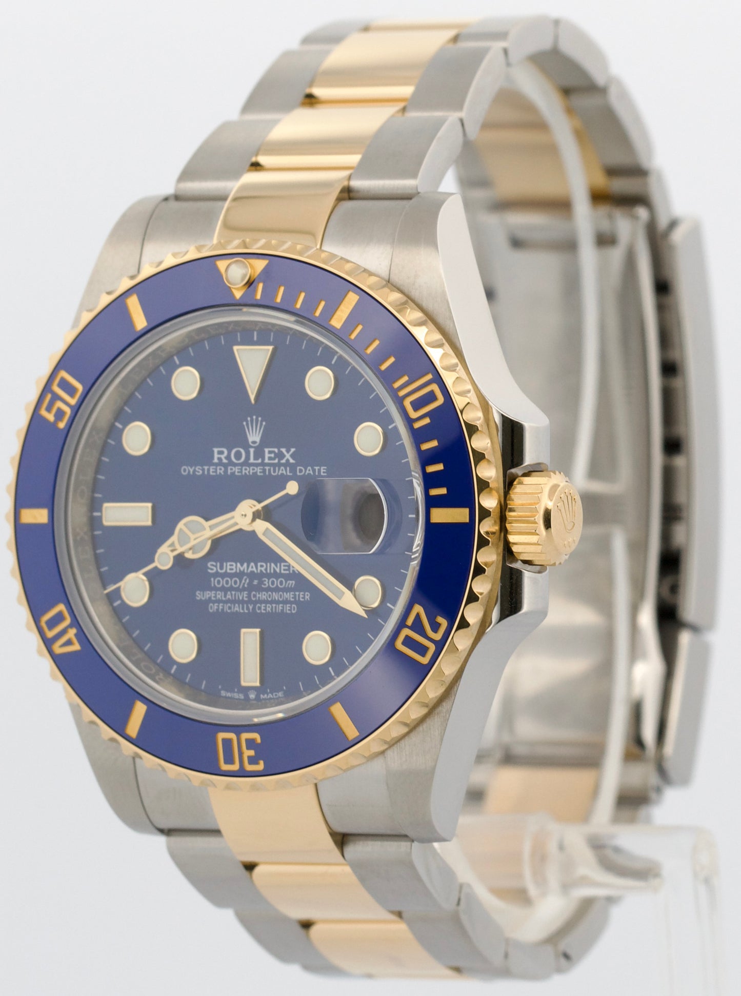 2023 PAPERS Rolex Submariner Date BLUE 41mm Ceramic 18K Gold Steel 126613 LB BOX