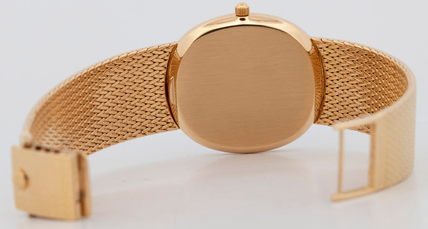 Patek Philippe Ellipse BLUE 18K Yellow Gold 30mm 3857/1 Quartz Watch