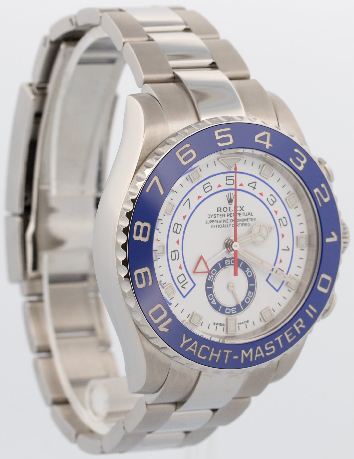 2019 PAPERS Rolex Yacht-Master II NEW HANDS 44mm Blue 116680 Steel YM2 Watch BOX