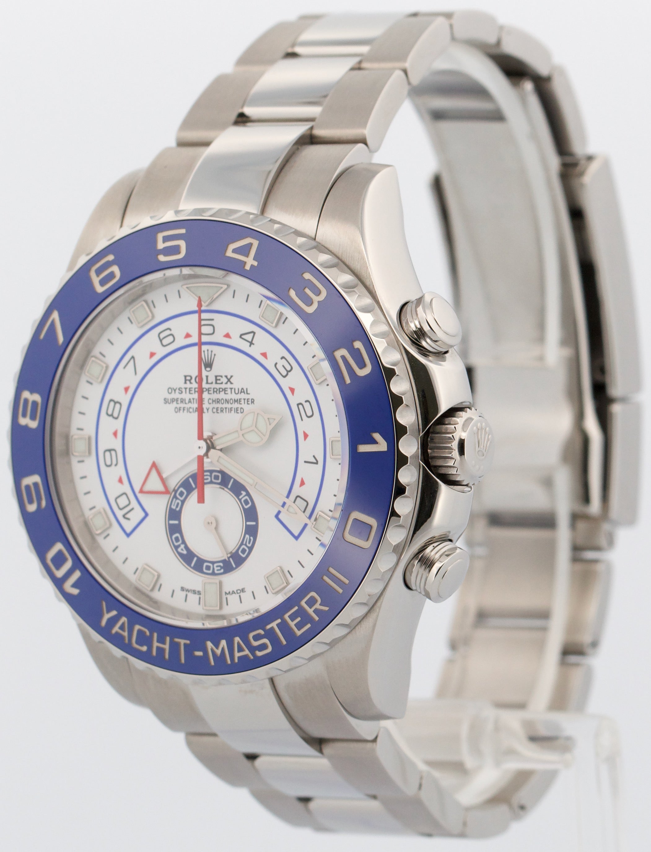 2019 PAPERS Rolex Yacht-Master II NEW HANDS 44mm Blue 116680 Steel