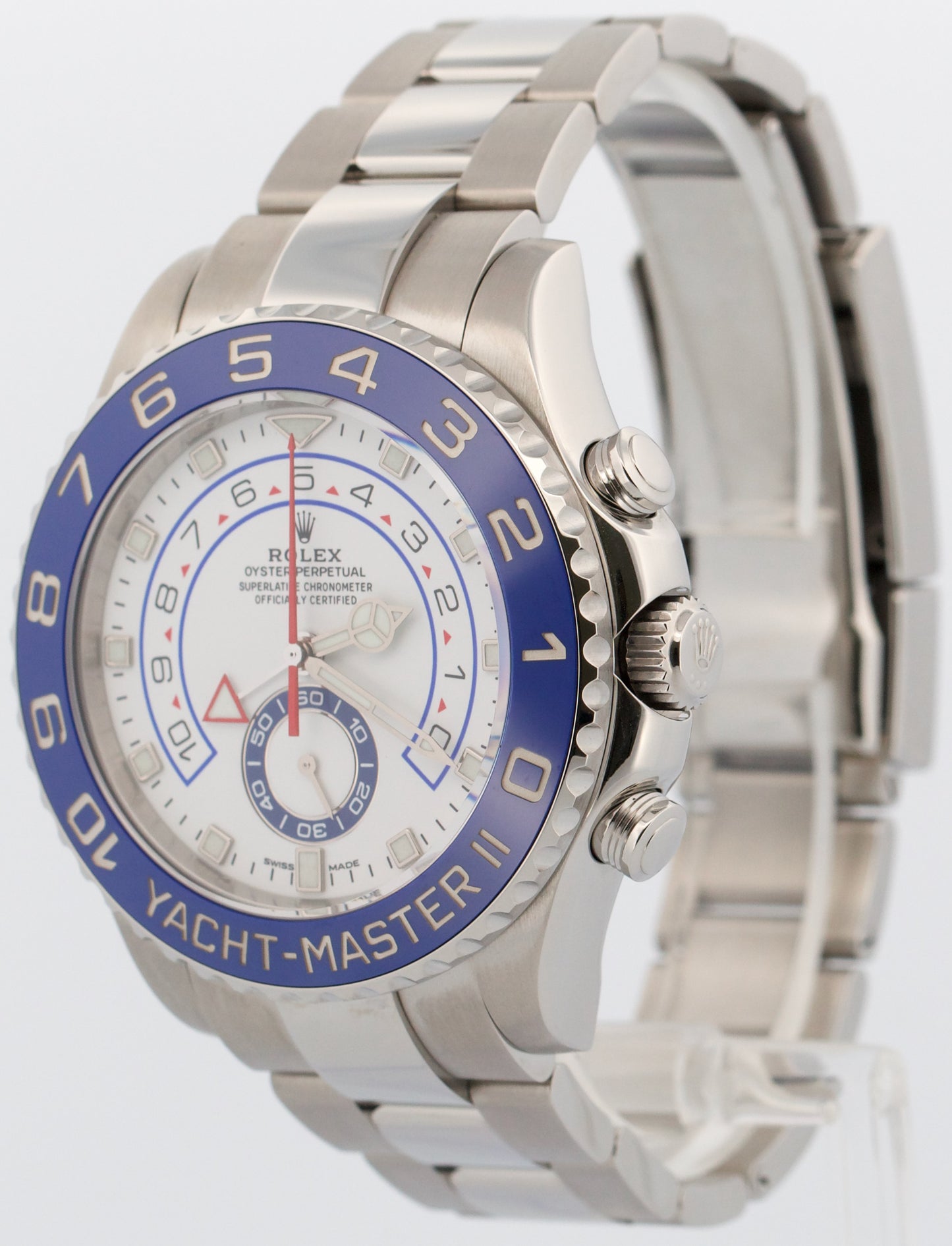 PAPERS Rolex Yacht-Master II NEW HANDS 44mm Blue 116680 Stainless YM2 Watch BOX