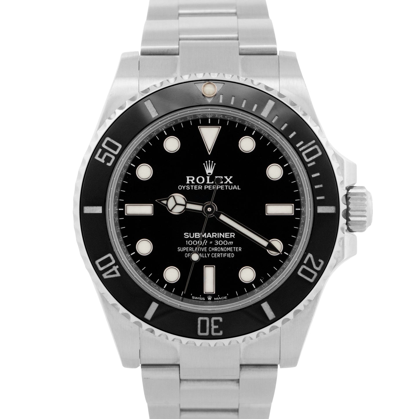Rolex Submariner No-Date BLACK Stainless Steel 41mm 124060 LN Dive Watch