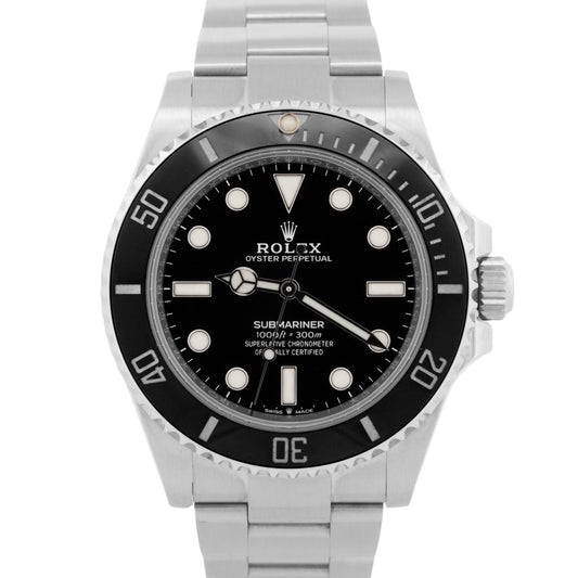 Rolex Submariner No-Date BLACK Stainless Steel 41mm 124060 LN Dive Watch