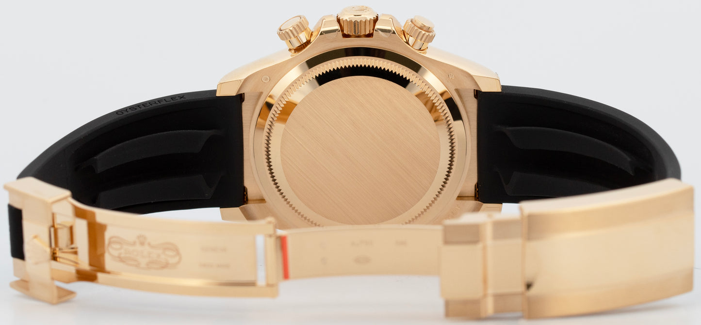 NEW 2025 PAPERS Rolex Daytona TURQUOISE Dial Oysterflex Gold Watch 126518 LN BOX