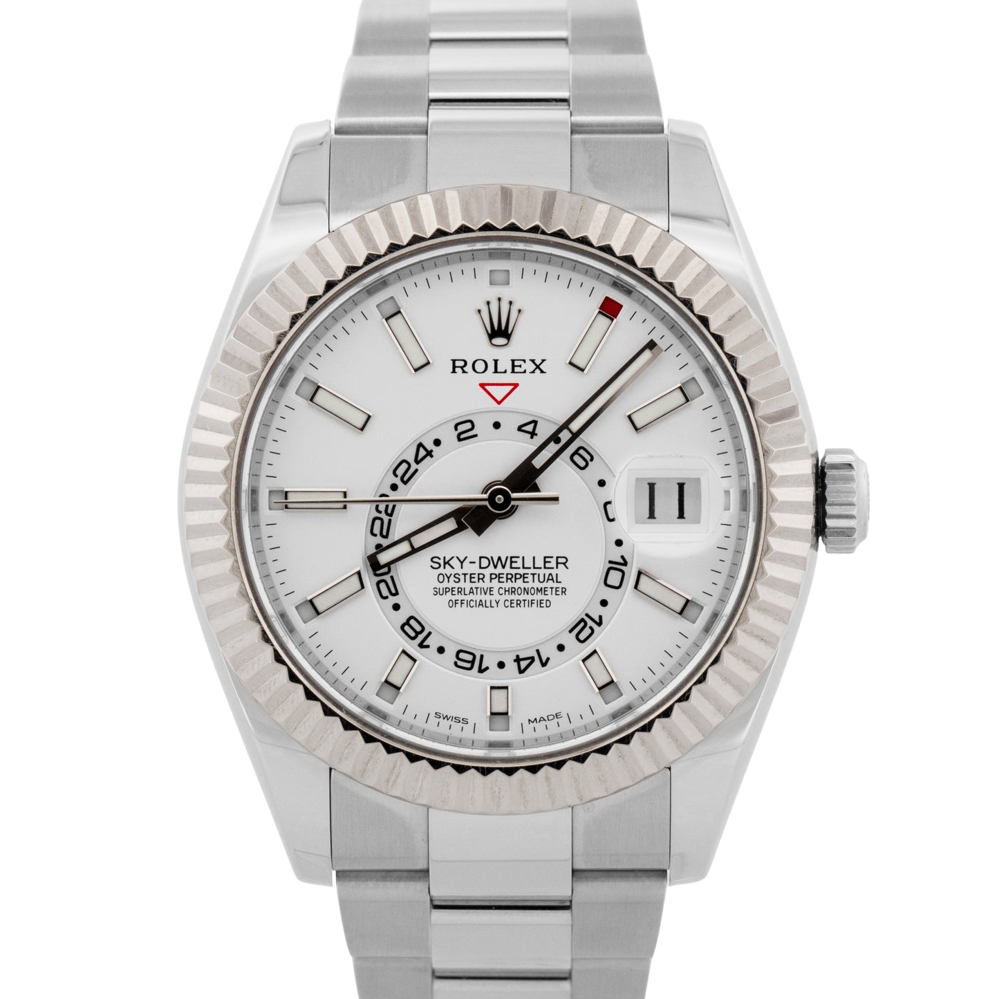 2019 PAPERS Rolex Sky-Dweller WHITE Stainless Steel 42mm 326934 Watch BOX
