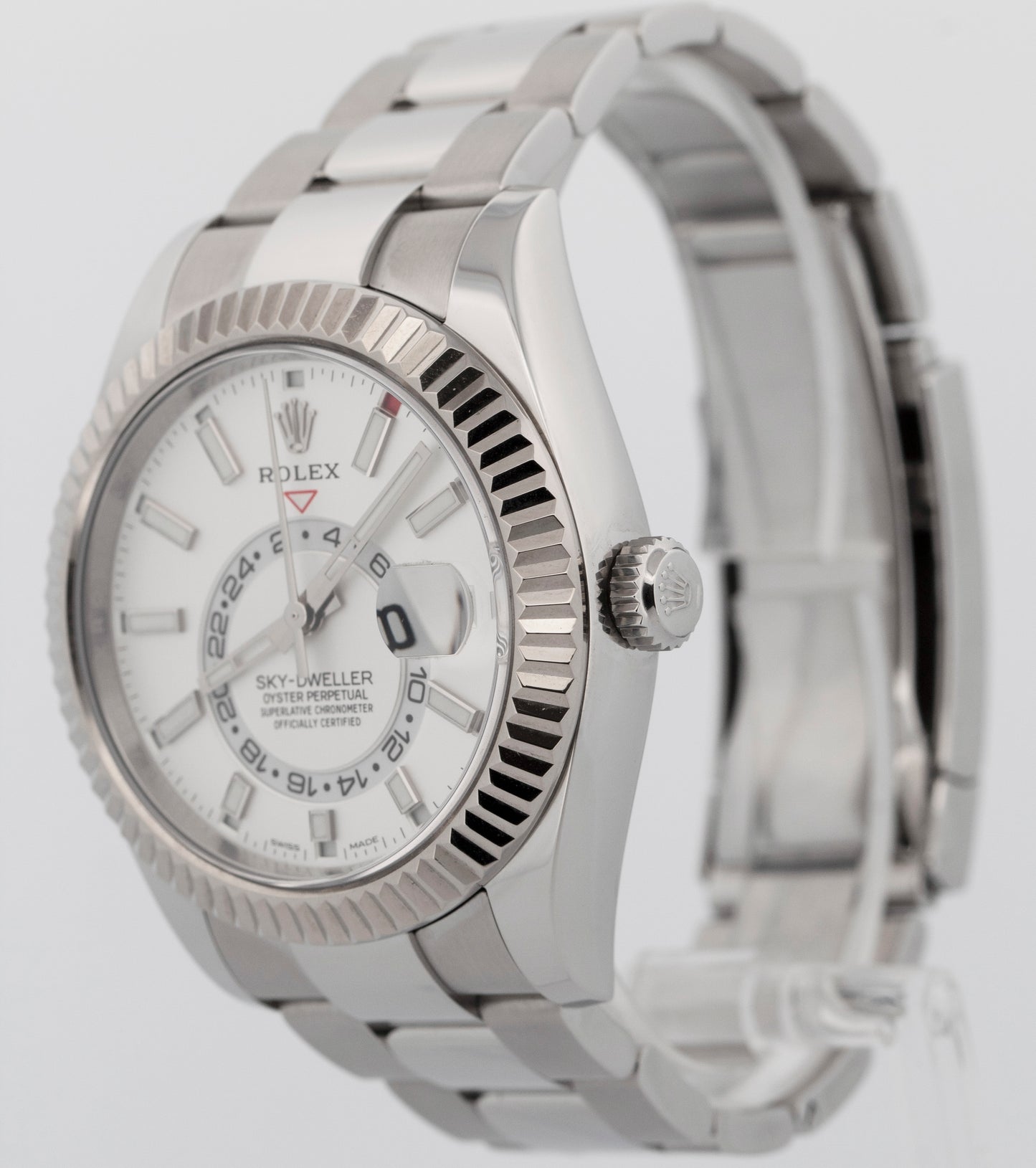 2019 PAPERS Rolex Sky-Dweller WHITE Stainless Steel 42mm 326934 Watch BOX