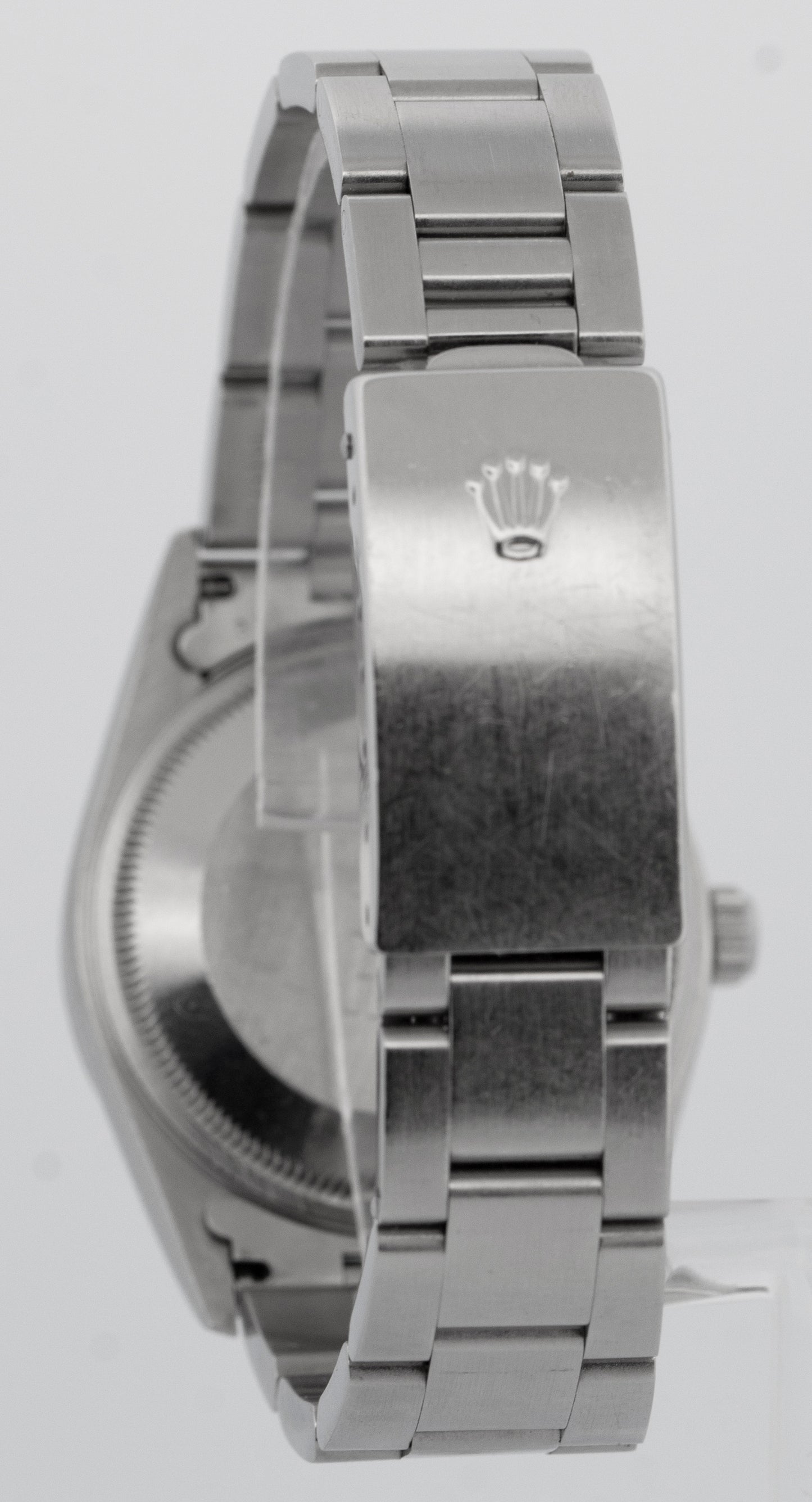 UNPOLISHED Rolex Oyster Perpetual Air-King Silver Steel DOMINOS 34mm 14000 BOX