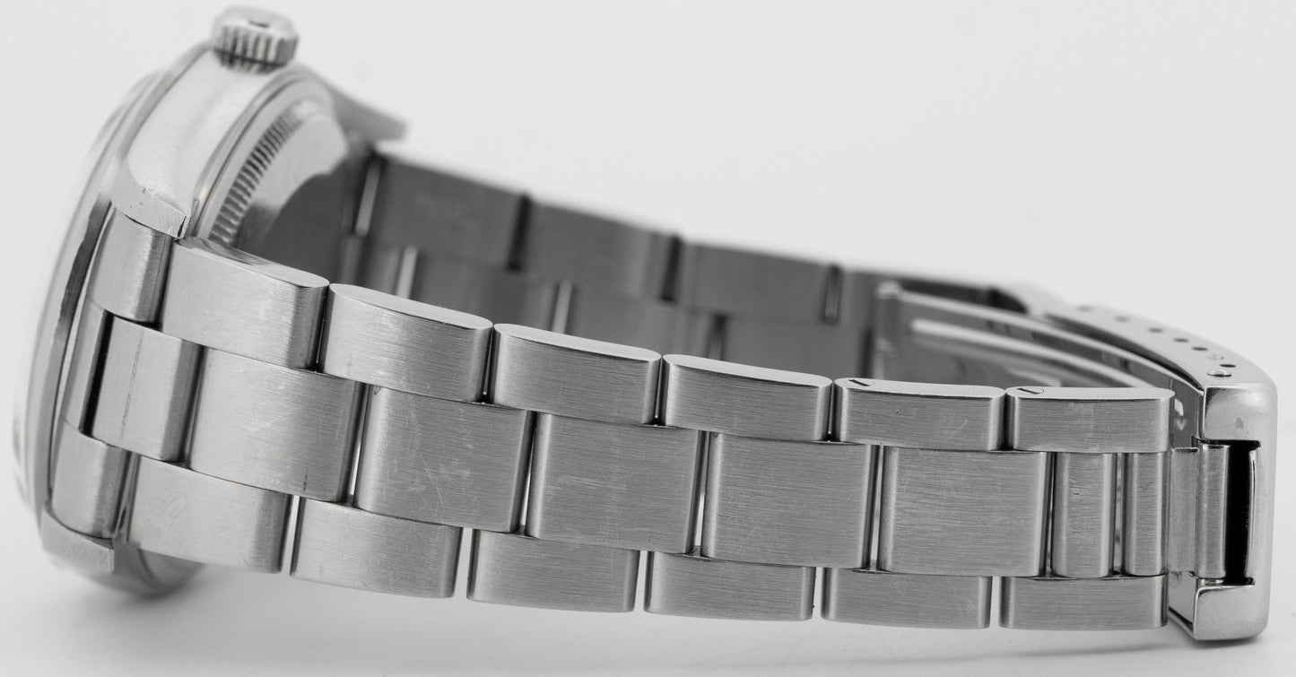 UNPOLISHED Rolex Oyster Perpetual Air-King Silver Steel DOMINOS 34mm 14000 BOX