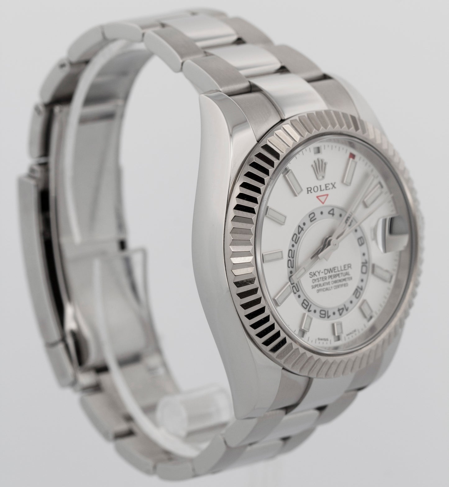 2019 PAPERS Rolex Sky-Dweller WHITE Stainless Steel 42mm 326934 Watch BOX