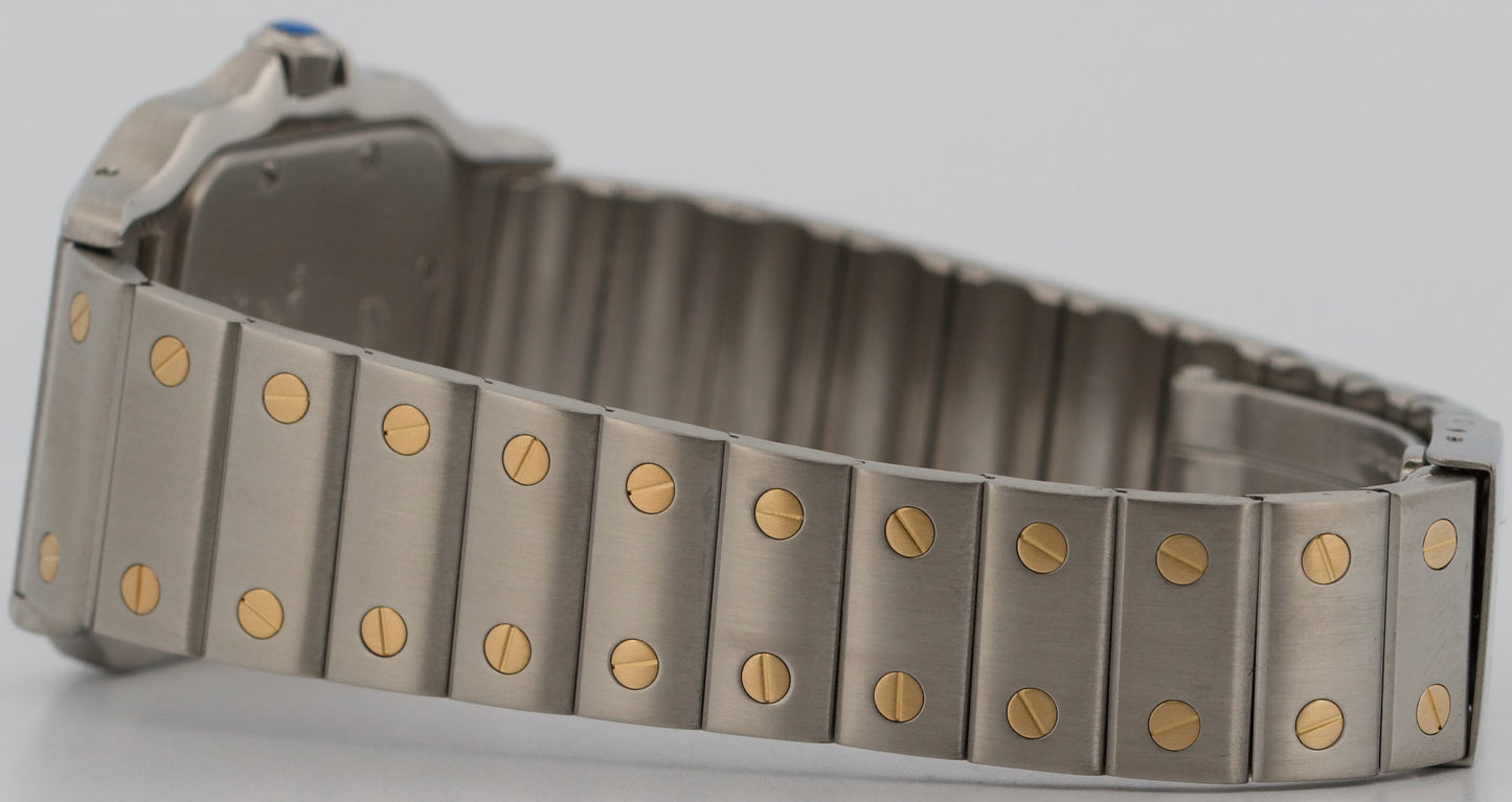 Ladies Cartier Santos Galbee IVORY Two-Tone Gold Steel 29mm Quartz 1566 W20011C4