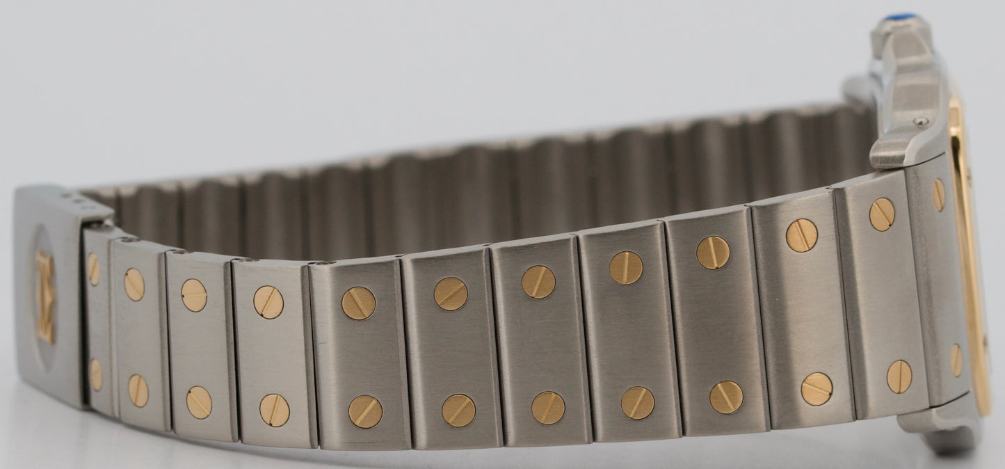 Ladies Cartier Santos Galbee IVORY Two-Tone Gold Steel 29mm Quartz 1566 W20011C4