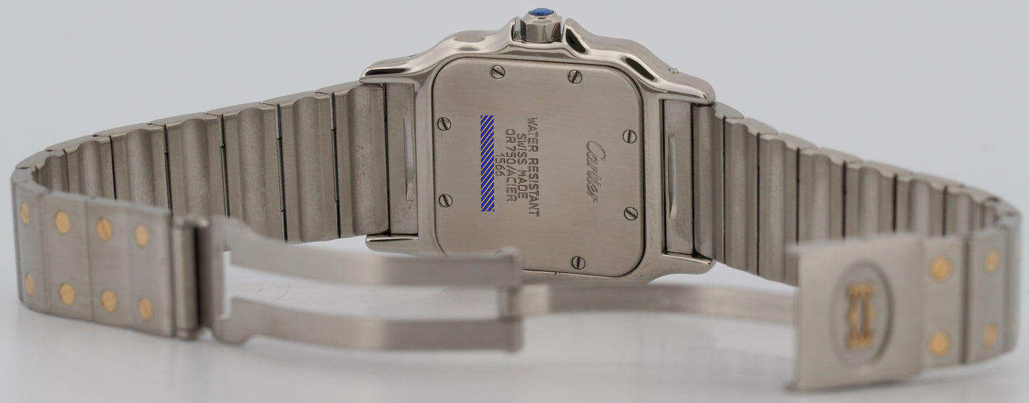 Ladies Cartier Santos Galbee IVORY Two-Tone Gold Steel 29mm Quartz 1566 W20011C4