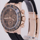 MINT PAPERS Rolex Daytona CHOCOLATE Arabic Rose Gold 116515 40mm Oysterflex BOX