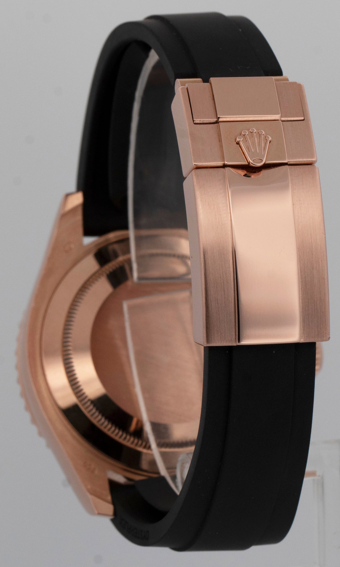 PAPERS Rolex Yacht-Master 18K EVEROSE GOLD Oysterflex 40mm Watch 116655 BOX