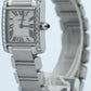 2021 PAPERS Cartier Tank Francaise 20mm IVORY DIAMOND Quartz W4TA0008 3217 BOX