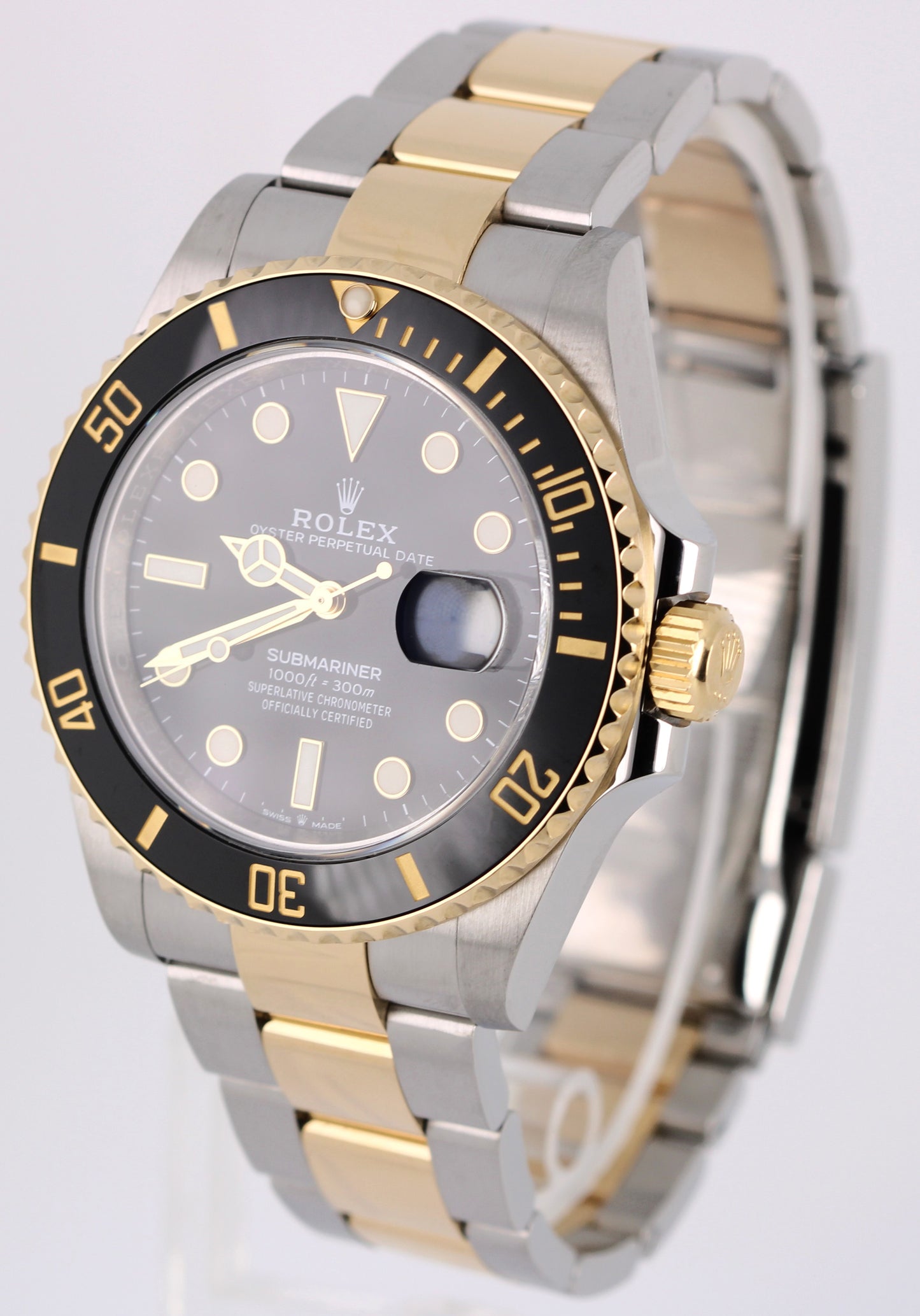 JANUARY 2025 Rolex Submariner Date 41mm Two-Tone 18k Gold Black 126613 Watch BOX