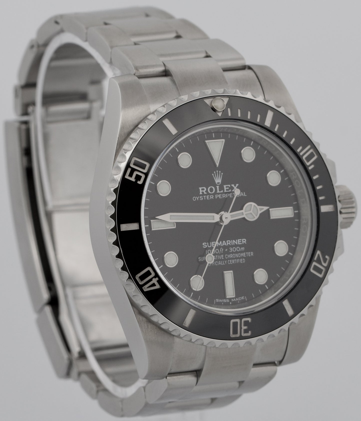 2020 PAPERS Rolex Submariner No-Date 40mm BLACK Ceramic Steel 114060 LN BOX