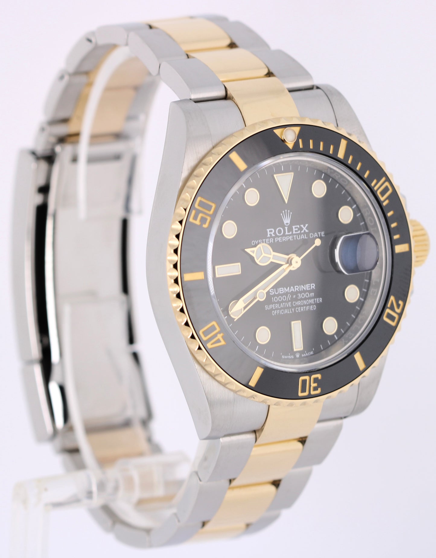 JANUARY 2025 Rolex Submariner Date 41mm Two-Tone 18k Gold Black 126613 Watch BOX