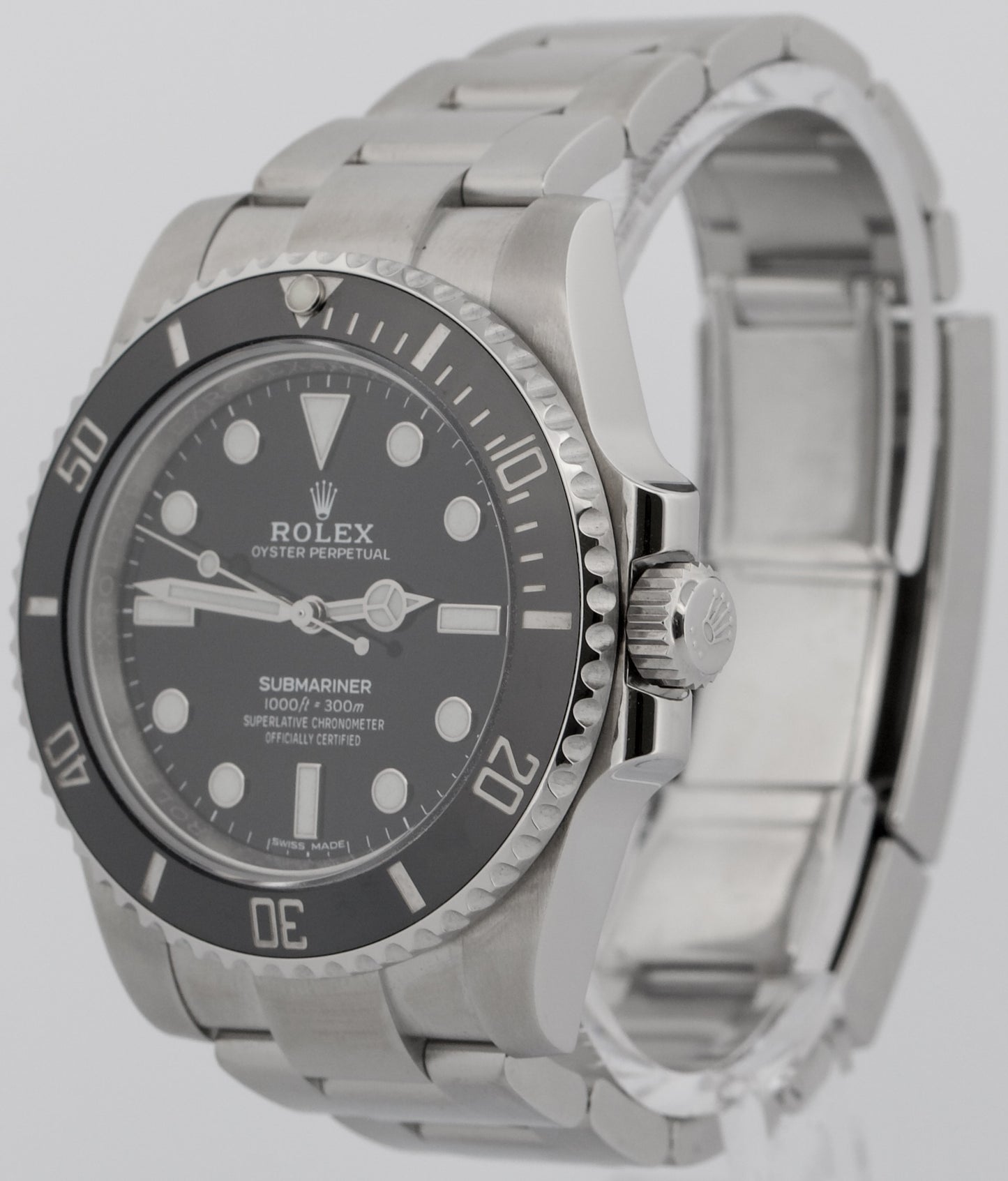 2020 PAPERS Rolex Submariner No-Date 40mm BLACK Ceramic Steel 114060 LN BOX