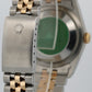 Rolex DateJust 36mm BLACK 18K Yellow Gold JUBILEE Stainless Steel 16233 Watch