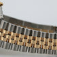 Rolex DateJust 36mm BLACK 18K Yellow Gold JUBILEE Stainless Steel 16233 Watch