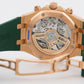 PAPERS Audemars Piguet Royal Oak Chrono GREEN 18K Rose Gold Watch 26240OR BOX
