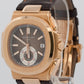 2022 PAPERS Patek Philippe Nautilus 40.5mm CHOCOLATE 18K Rose Gold 5980R-001 BOX