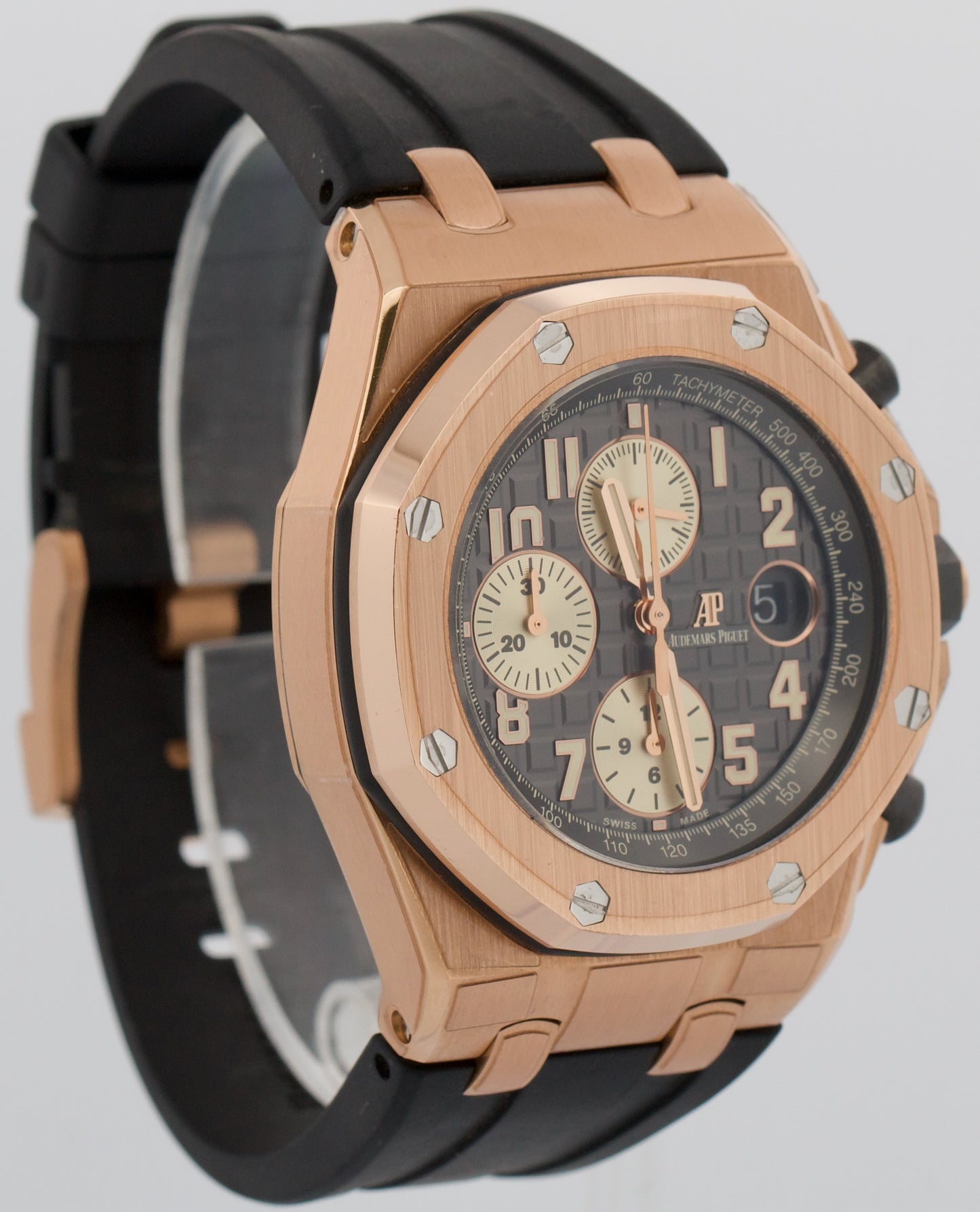 PAPERS Audemars Piguet Royal Oak Offshore RUTHENIUM Gray 18K 42mm 26470OR BOX