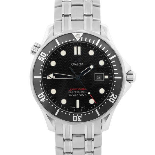 PAPERS Omega Seamaster Diver 300M 41mm BLACK WAVE Steel 212.30.41.61.01.001 BOX