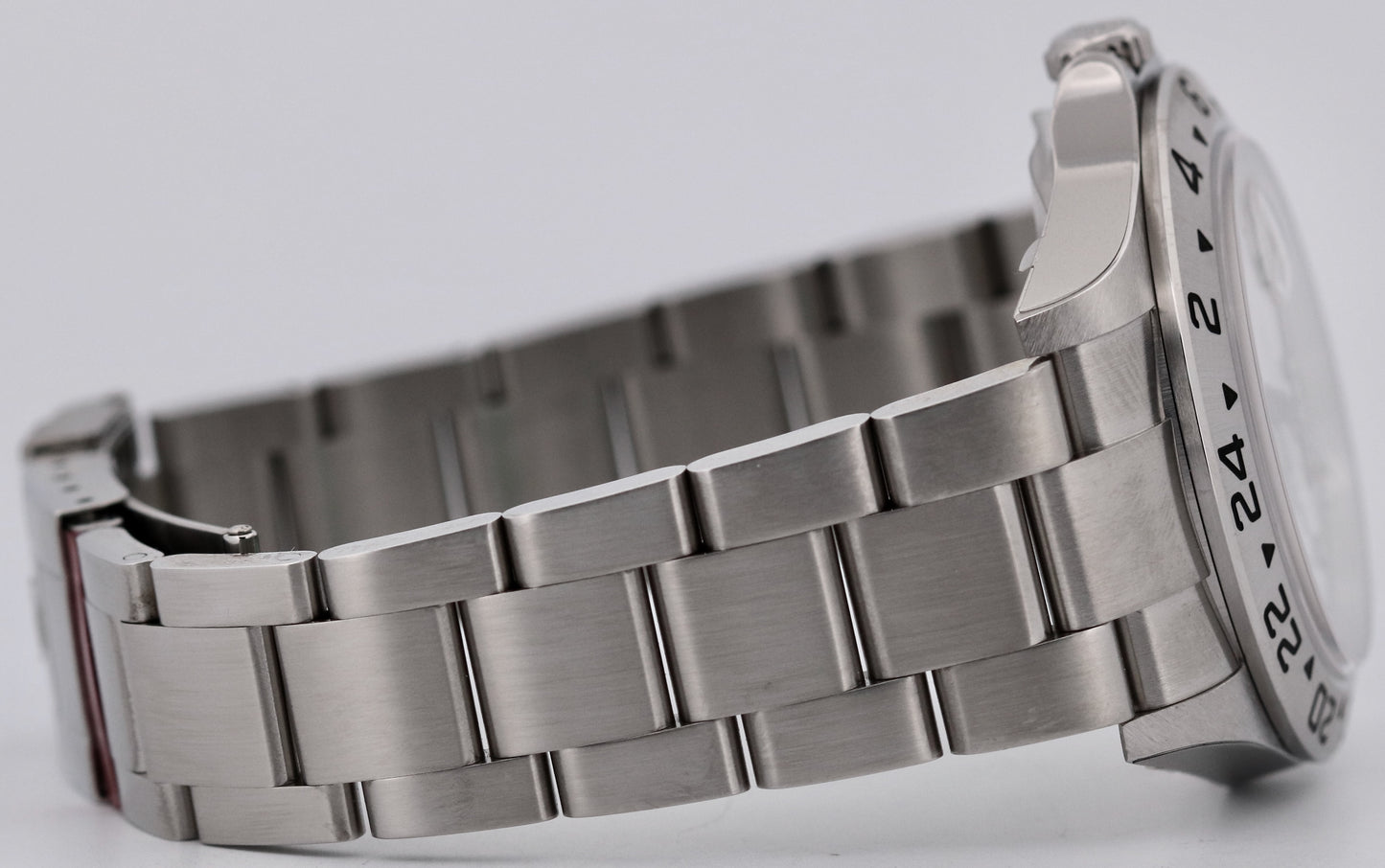 NOS SEALED UNWORN Rolex Explorer II 16570 40mm POLAR WHITE NO-HOLES Watch CARD