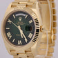 NEW DEC 2025 Rolex Day-Date 228238 President GREEN OMBRE ROMAN 40mm BOX PAPERS