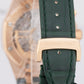 NEW Audemars Piguet Royal Oak Chronograph Green 18K Rose Gold Watch 26240OR B+P