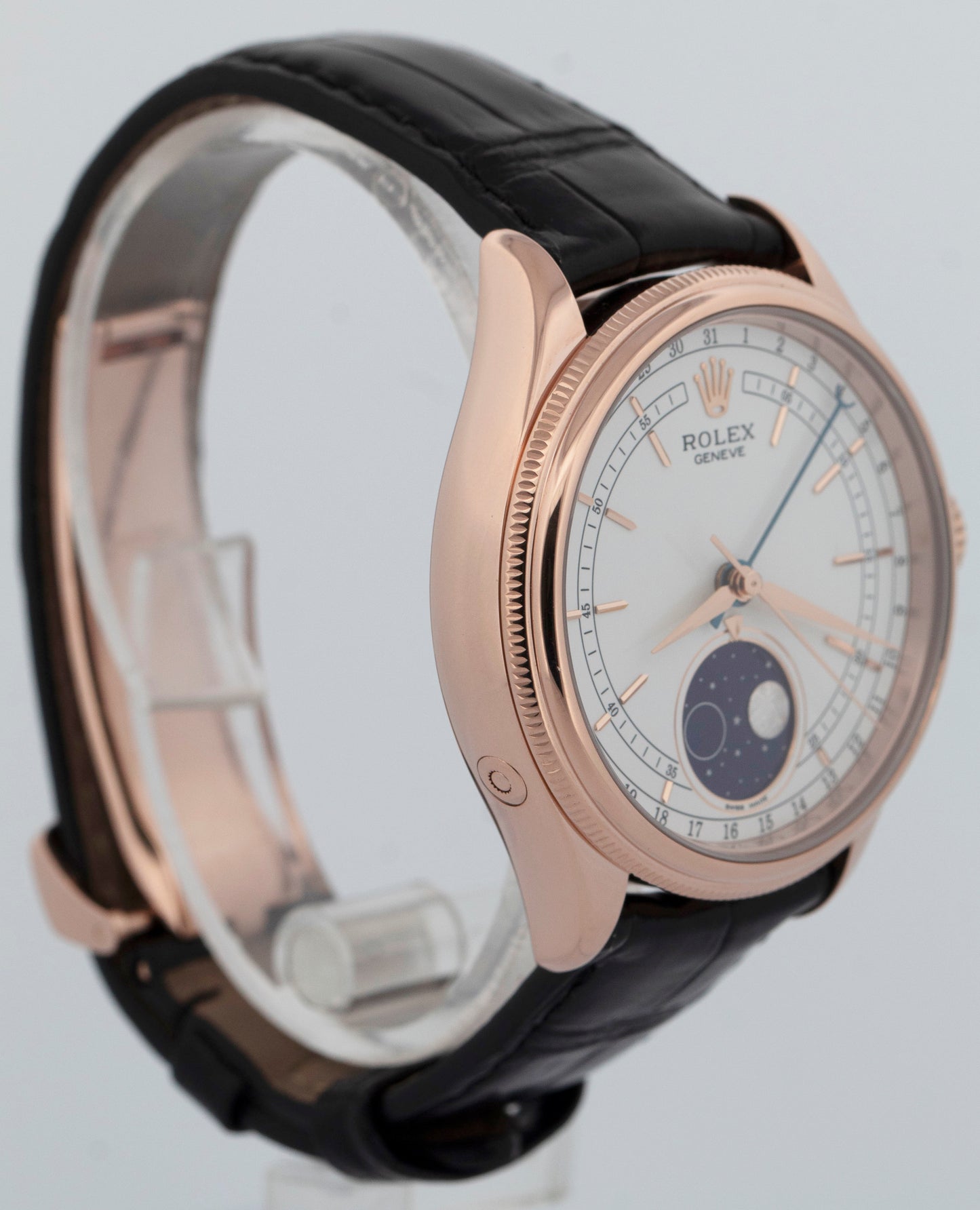 MINT PAPERS Rolex Cellini Moonphase 18K Rose Gold Leather Everose 39mm 50535 BOX