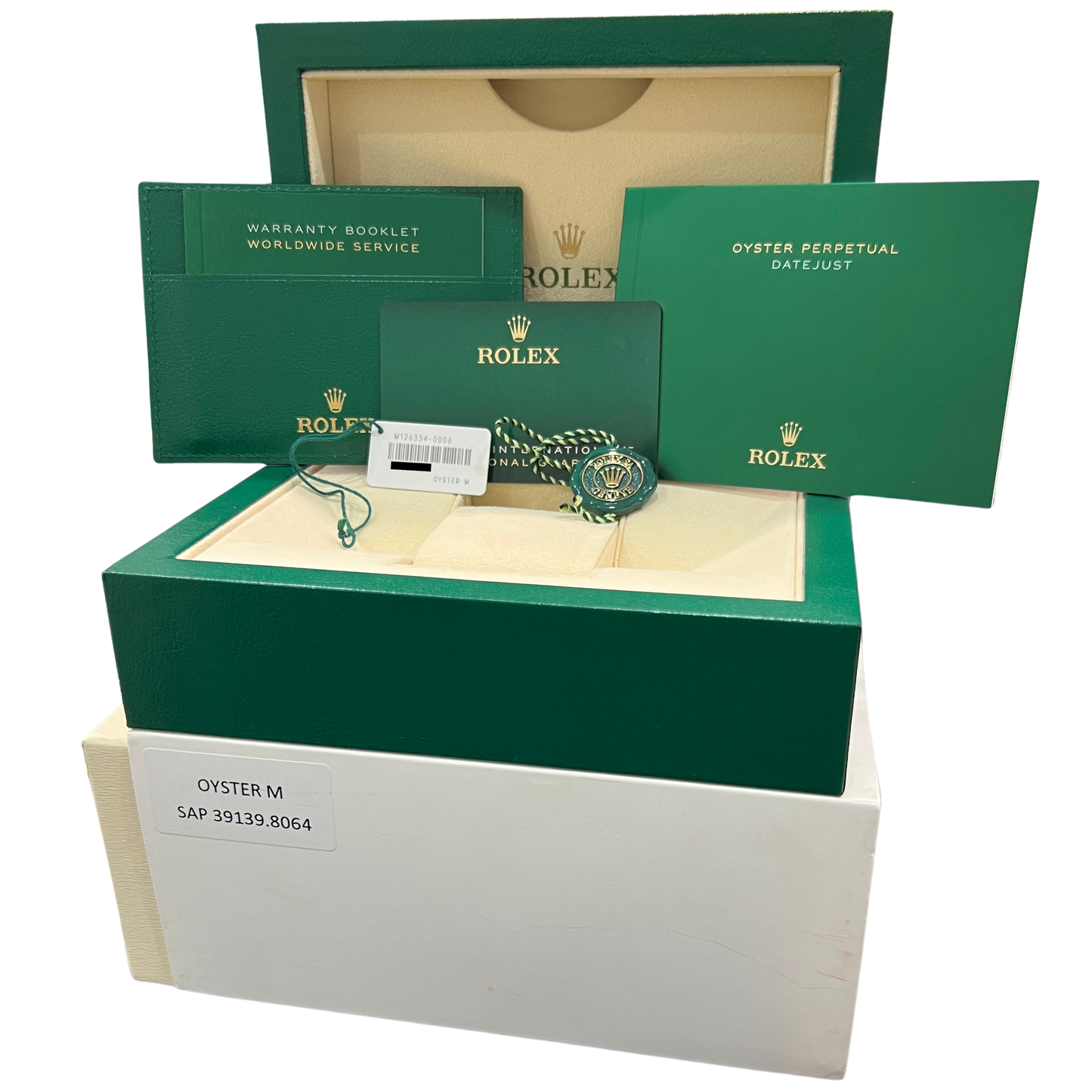 2021 PAPERS Rolex DateJust 41 RHODIUM DIAMOND 18k Steel JUBILEE 41mm 126334 BOX