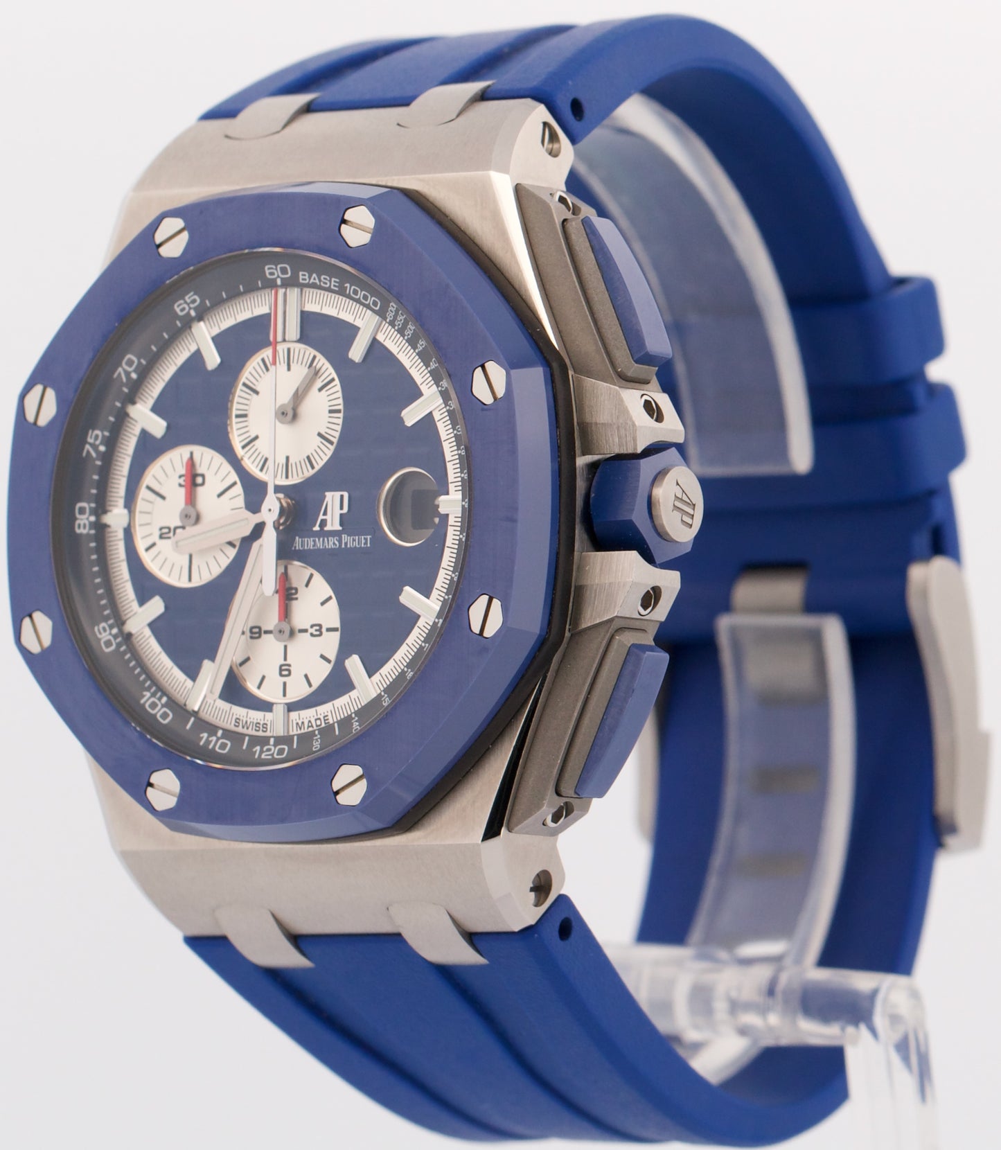 PAPERS Audemars Piguet Royal Oak Offshore BLUE Rubber Steel 44mm 26400SO BOX
