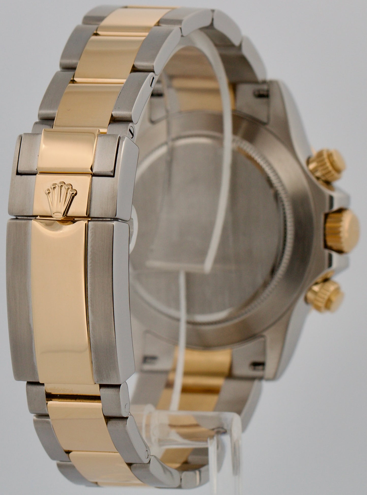 Rolex Daytona Cosmograph SLATE Gray 18K Gold RANDOM SERIAL Steel Watch 116523