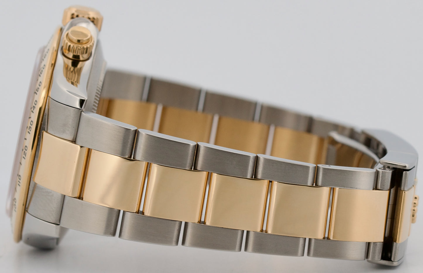 Rolex Daytona Cosmograph SLATE Gray 18K Gold RANDOM SERIAL Steel Watch 116523